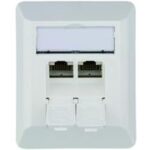 Aansluitdoos Cat.6A (diep), 2 x RJ45-aansluitingen