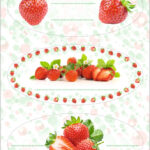 Huishoud-etiketten 'Aardbei', 76 x 35 mm