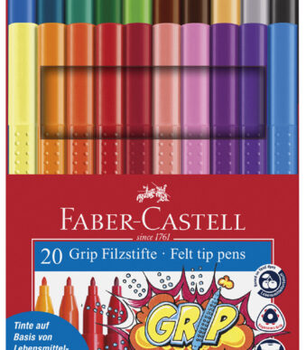 Faber-Castell Grip viltstiften, etui van 20