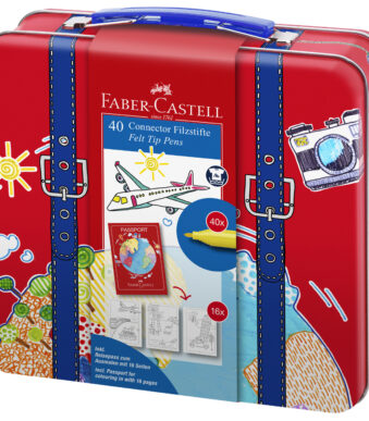 Faber-Castell vezelstiften in reiskoffer, 40 stuks