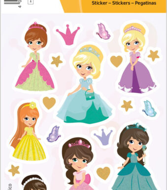 Schitterende prinses stickervellen