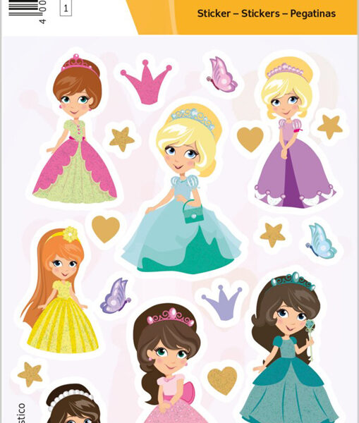 Schitterende prinses stickervellen