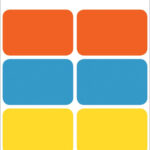 Huishoud-etiketten, gekleurd assortiment, 26 x 40 mm