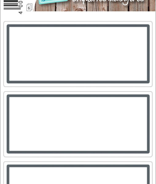 Herma huishoud-etiketten met grijze rand