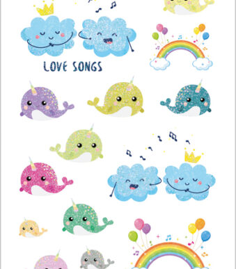 Herma Glitter Stickers 'Liedjes over de Liefde'