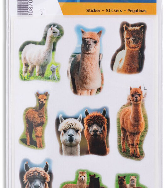 Stickervellen met alpaca's