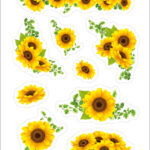 Herma zonnebloemen decoratiestickers