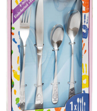 Edelstalen kinderbeetjesset in 4-delige set