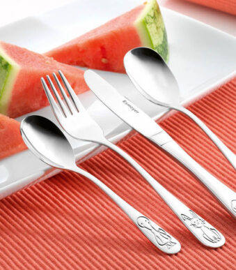 Edelstalen kinderbeetjesset in 4-delige set