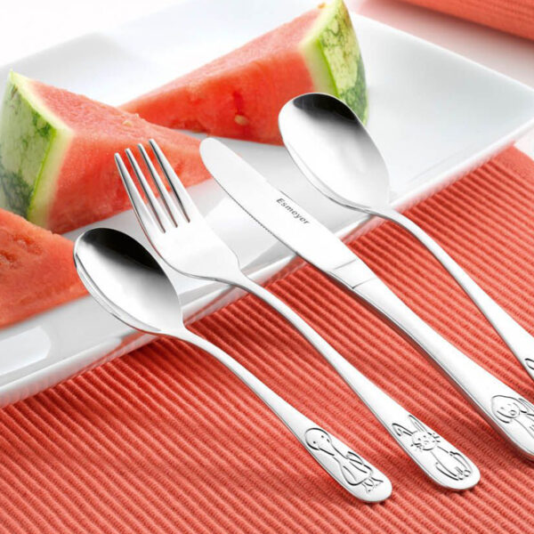 Edelstalen kinderbeetjesset in 4-delige set