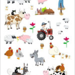 Etiketten Decoratie 'Boerderijdieren'