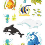 Stickervellen 'Walvissenfamilie en vrienden'