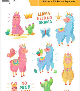 Etiket decoratie 'Lama - geen drama'