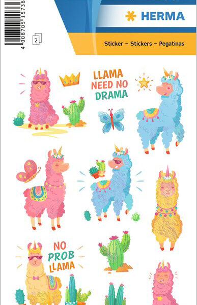 Etiket decoratie 'Lama - geen drama'