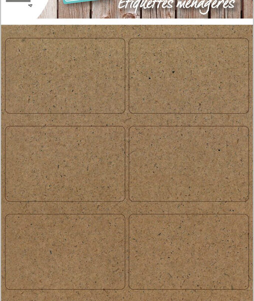Huishoud-etiketten Zijdeachtig, 25 x 40 mm
