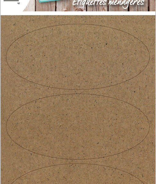 Huishoudelijke ovale etiketten, 76 x 35 mm
