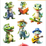 HERMA Sticker DECOR Vrolijke Krokodil, papier