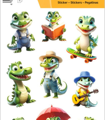 HERMA Sticker DECOR Vrolijke Krokodil, papier