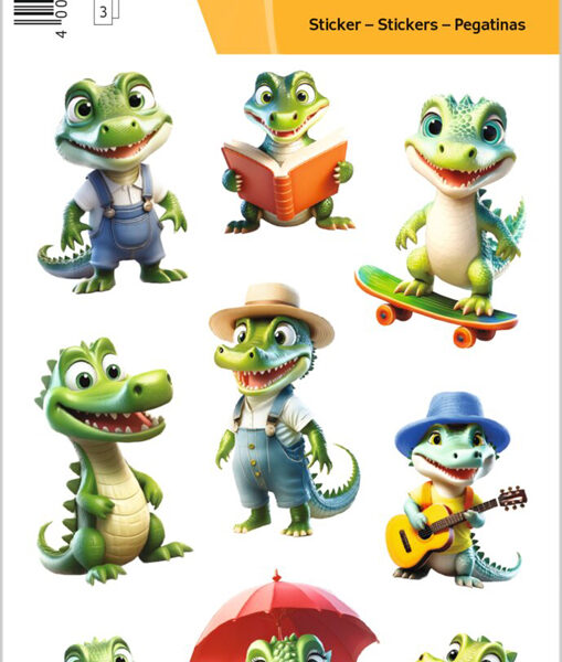 HERMA Sticker DECOR Vrolijke Krokodil, papier