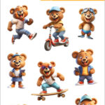 HERMA Sticker DECOR Coole Teddys, papier