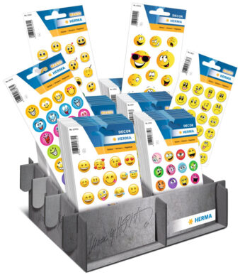 Gelukkige Gezichten Stickerset met Presentatiestandaard