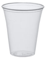 Kunststof drinkbekers polystyreen, 0,4 liter, helder, 75 stuks.