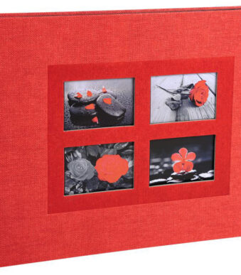 Exacompta Fotoalbum met spiraalbinding en rode kaft, Passie-serie.