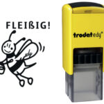 Motivatiestempel 'Bij', geel