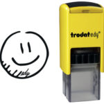 Motivatiestempel Edy 'Gezicht', geel