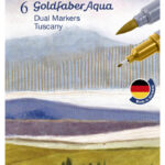 Aquarelstiften Goldfaber, etui met 6 kleuren Toscane