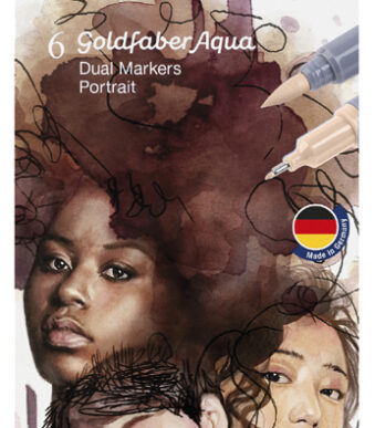 Faber-Castell Aquarelstiften Goldfaber, Etui met 6 Portretserie