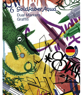 Aquarelmarkers GOLDFABER, etui 6 stuks graffiti