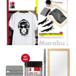 Marabu Textieloverdrachtset 'Textielzeefdruk'