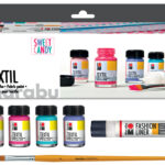 Textielverf 'Textiel', set Zoete Snoepjes.