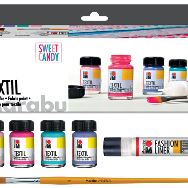 Textielverf 'Textiel', set Zoete Snoepjes.