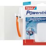 tesa Powerstrip scheerhouder 'WAVE' waterdicht, wit