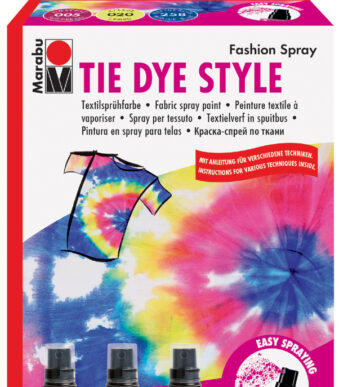 Tie-dye textielspuitverf set in modetrends