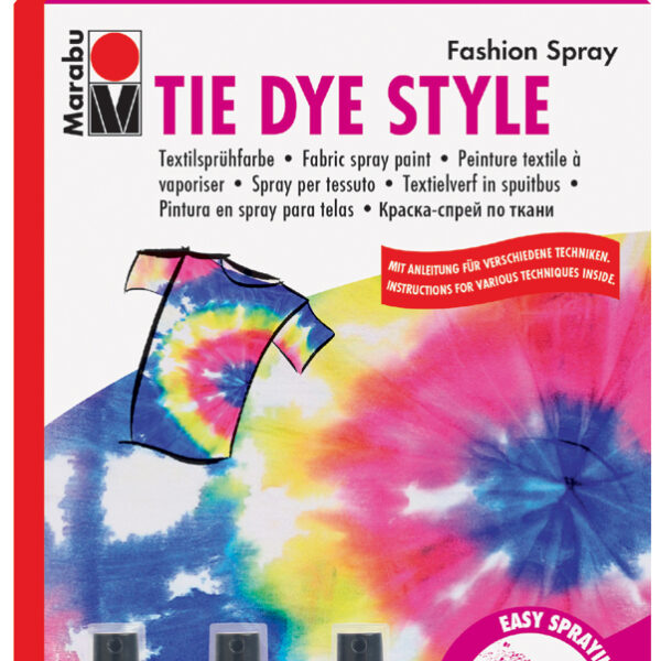 Tie-dye textielspuitverf set in modetrends