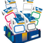 Herma etikettenvel school, in displaydoos.