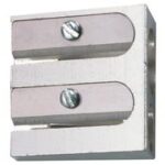 Aluminium dubbele puntenslijper, wigvorm