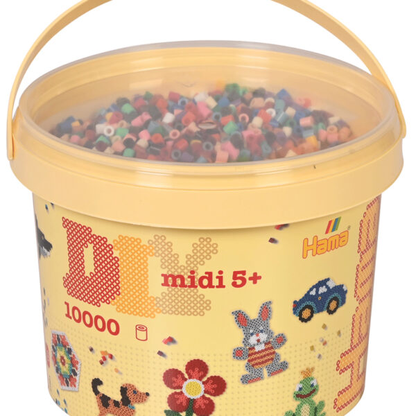 Hama Strijkkralen Midi 'Volledig Kleurassortiment', Emmer, 10.000 Stuks