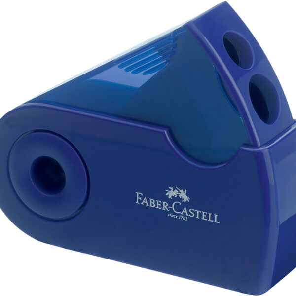 Faber-Castell Potloodpunt-slijperdoosje, rood/blauw