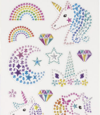 Glanzende Unicorn Stickers