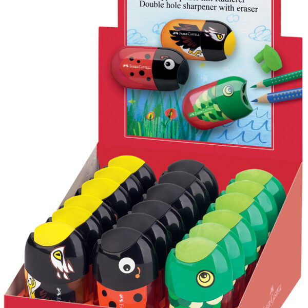 Faber-Castell Potloodpuntenslijperkoker 'Dieren', op display