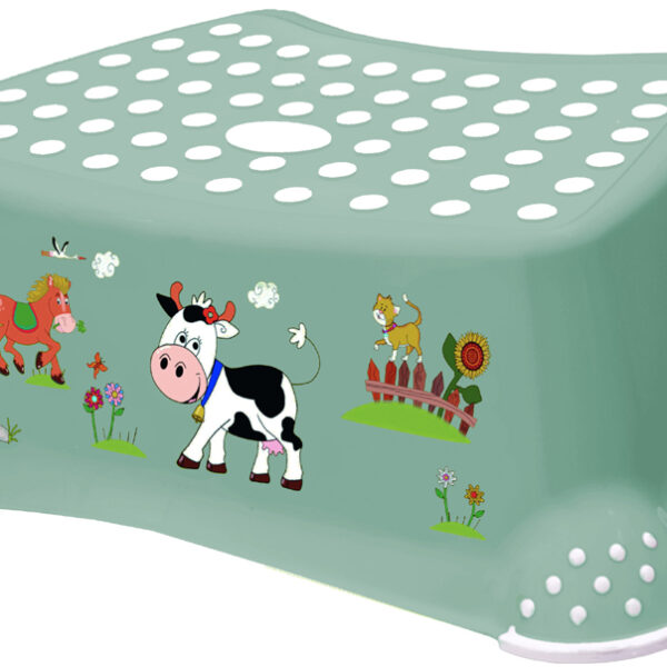 Groen kindertrappenkrukje 'Tomek Vrolijke Boerderij'