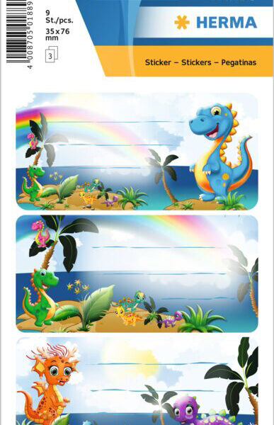 Etikettenboekje 'Dinosaurussen'