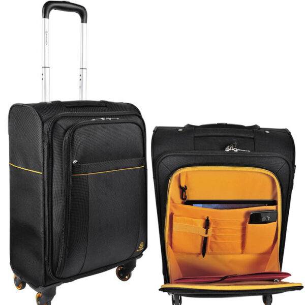 Exactive reistrolley van polyester, zwart