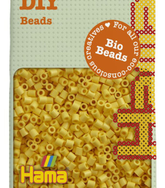 Hama kraalbioplastiek, middelgroot, lichtgeel, per zak.