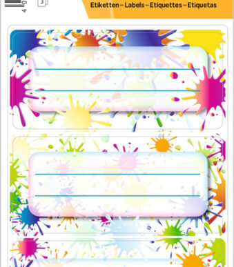 Herma kleurspetters boeketiketten, 76 x 35 mm