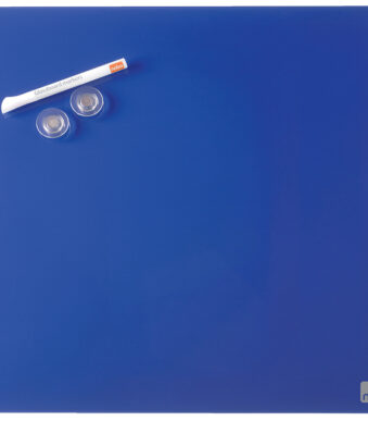 Magnetisch glazen bord, 45 x 45 cm, blauw